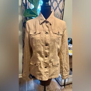 Eddie Bauer Tan Linen Jacket for Women